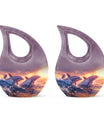 Sunset Dolphin Memorial Urn For Women - Large Urns For Adult Human Ashes