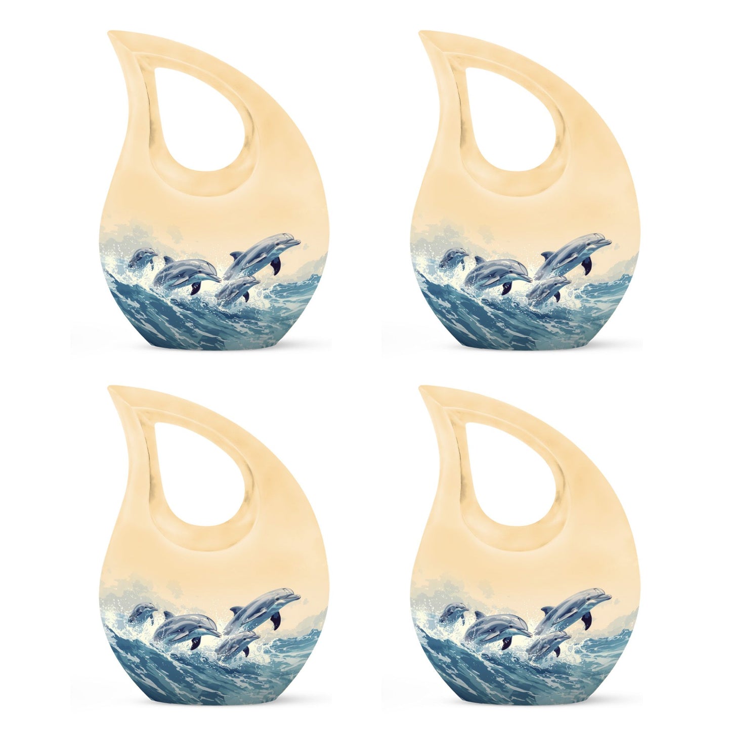 Personalized Dolphin Cremation Urn for Men & Women - 10-inch, 200 cu in - Yatskia