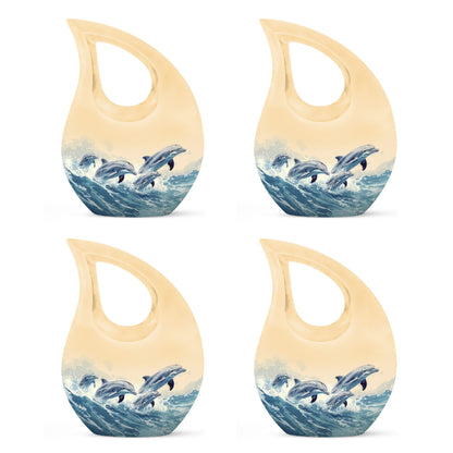 Personalized Dolphin Cremation Urn for Men & Women - 10-inch, 200 cu in - Yatskia