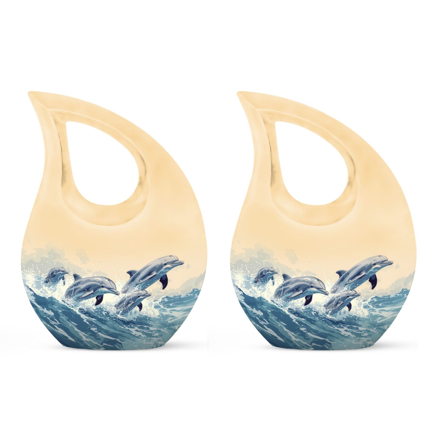 Personalized Dolphin Cremation Urn for Men & Women - 10-inch, 200 cu in - Yatskia