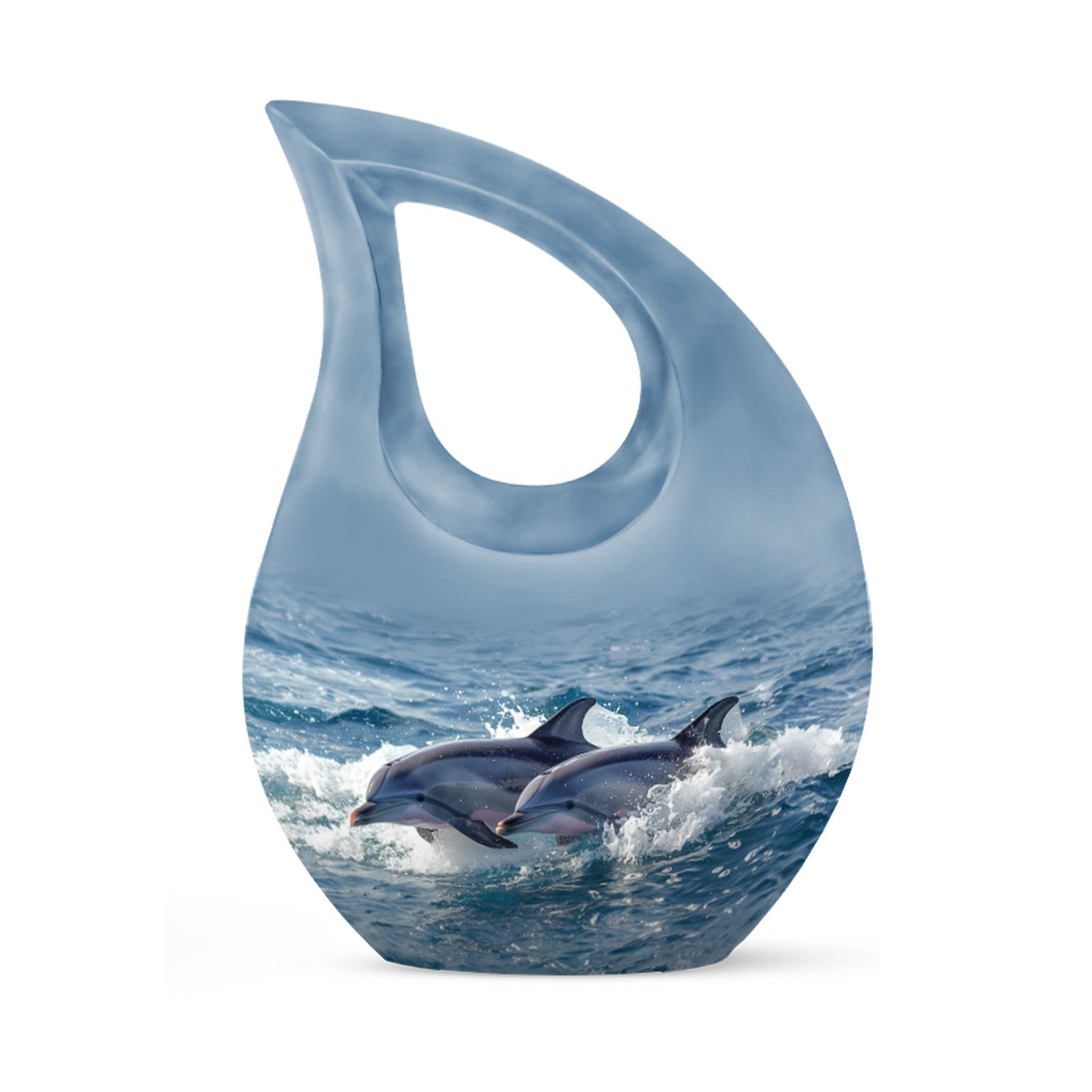 Personalized Dolphin Cremation Urn for Women - 10-inch, 200 cu in - Yatskia