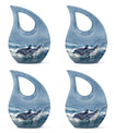 Dolphins Large Urn Memorial - Cremation Keepsake Urn Combo