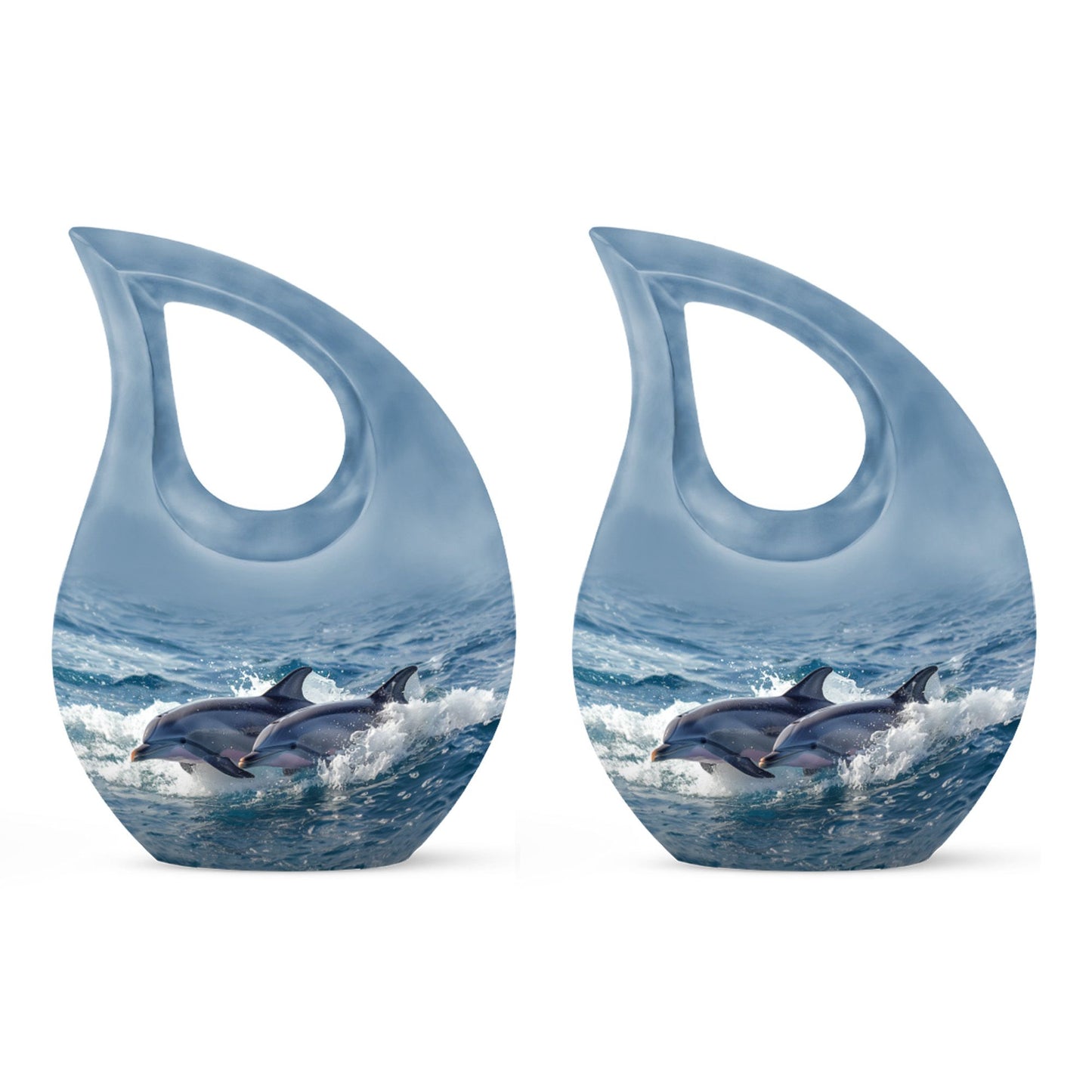 Personalized Dolphin Cremation Urn for Women - 10-inch, 200 cu in - Yatskia