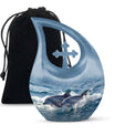 Dolphins Large Urn Memorial - Cremation Keepsake Urn Combo