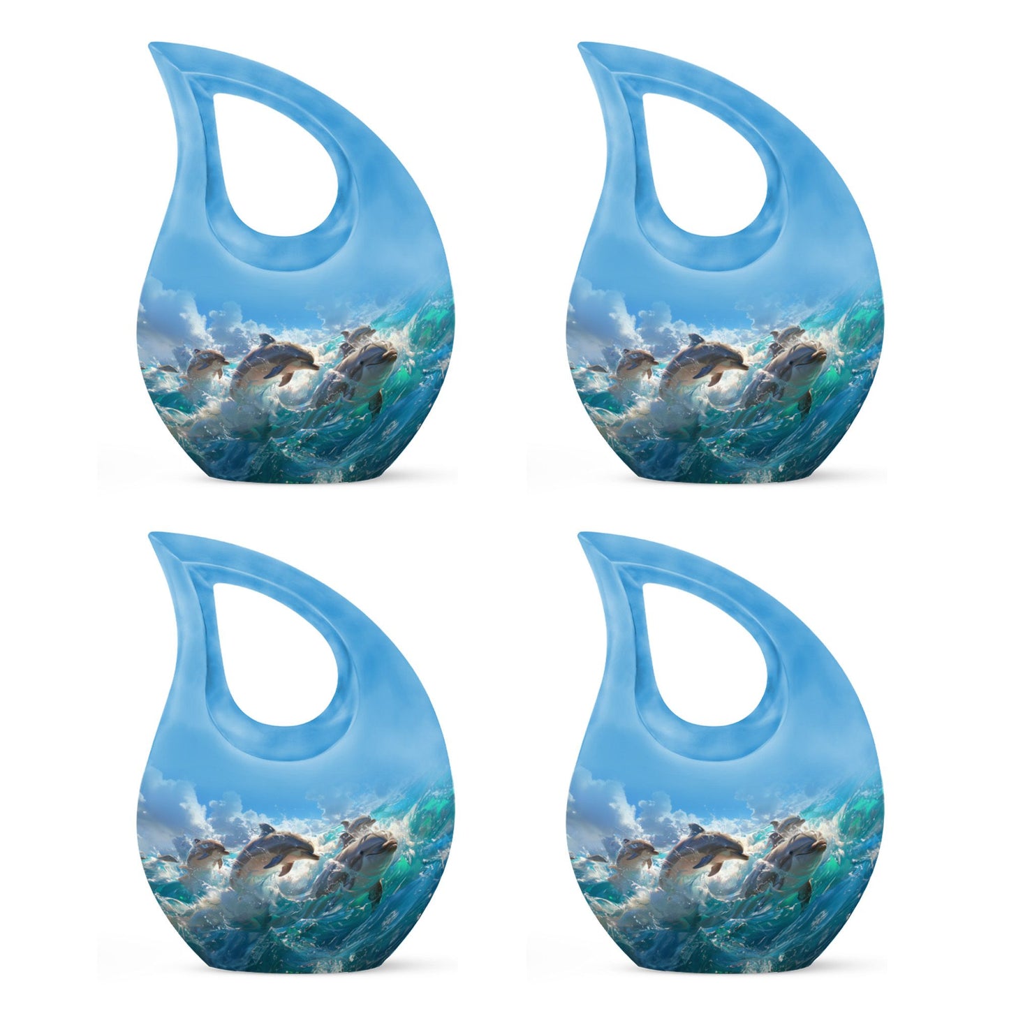 Personalized Dolphin Cremation Urn for Human Ashes - 10-inch, 200 cu in - Yatskia