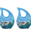 Joyful Dolphins Famiy Urn For Cremation - Funeral Urn for Loved Ones