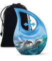 Joyful Dolphins Famiy Urn For Cremation - Funeral Urn for Loved Ones
