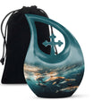 10-inch Underwater Dolphin Symphony Urn, 