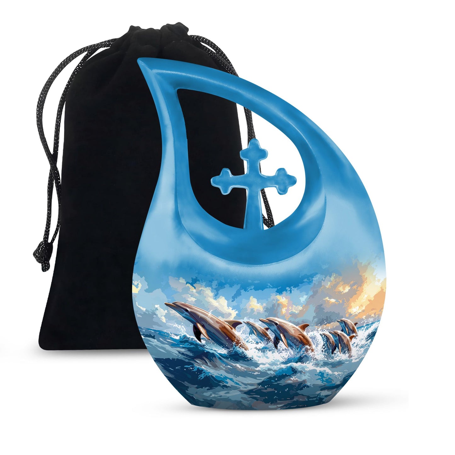 Skyward Dolphin Leap Urn, 