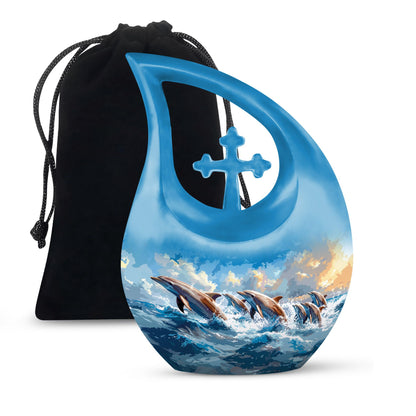 Skyward Dolphin Leap Urn, 