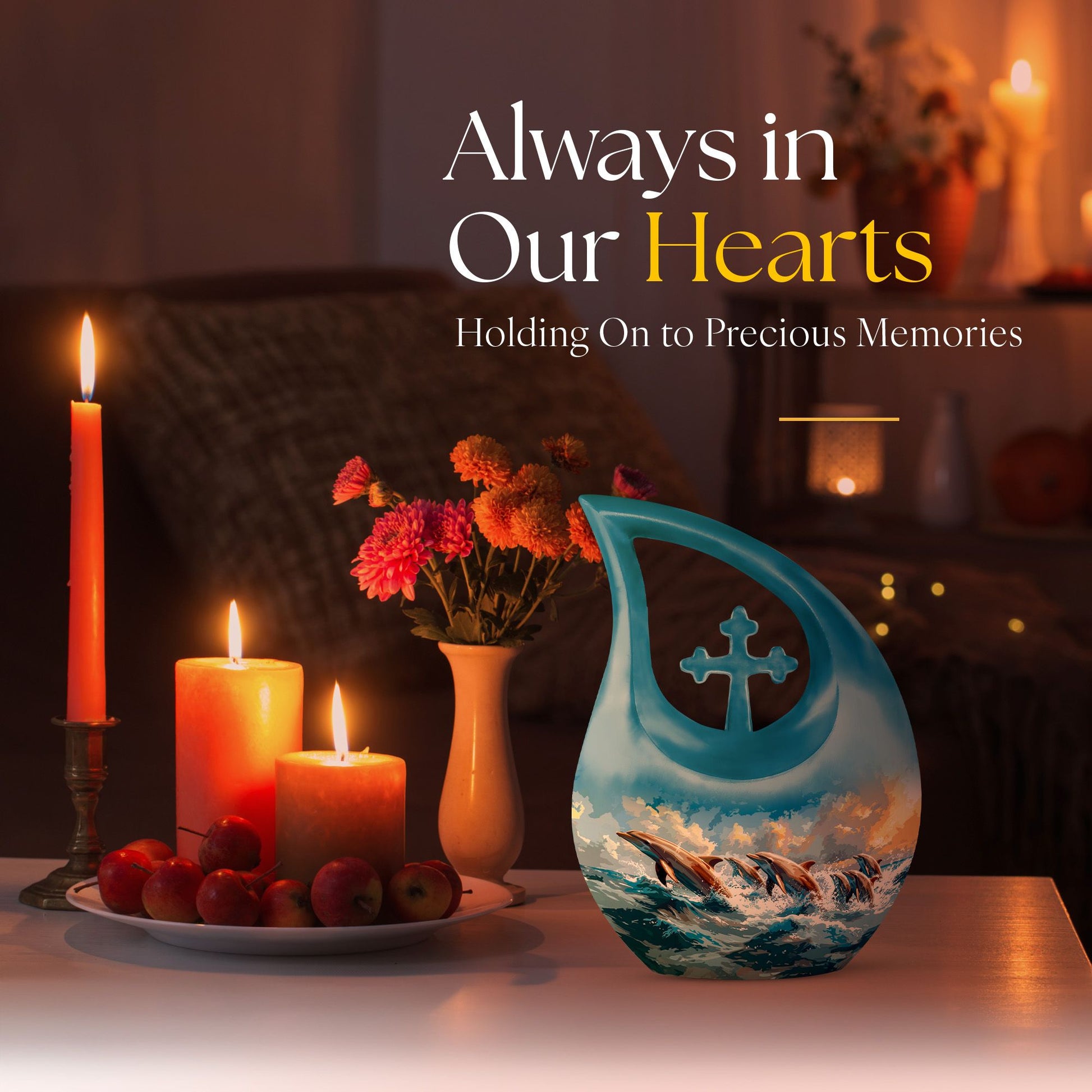 Skyward Dolphin Leap Urn, 