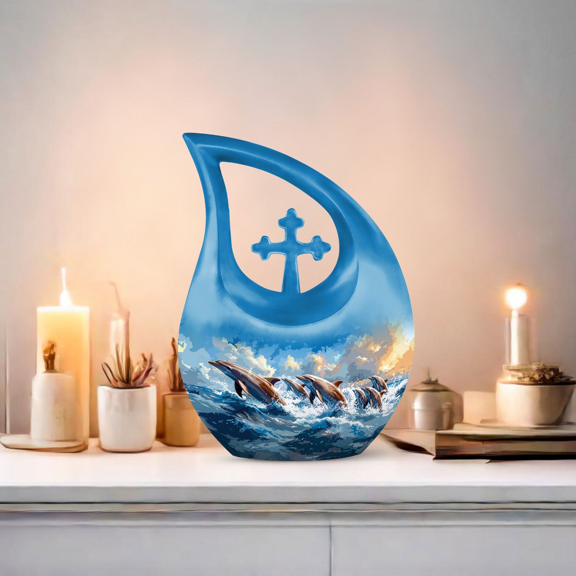 Skyward Dolphin Leap Urn, 