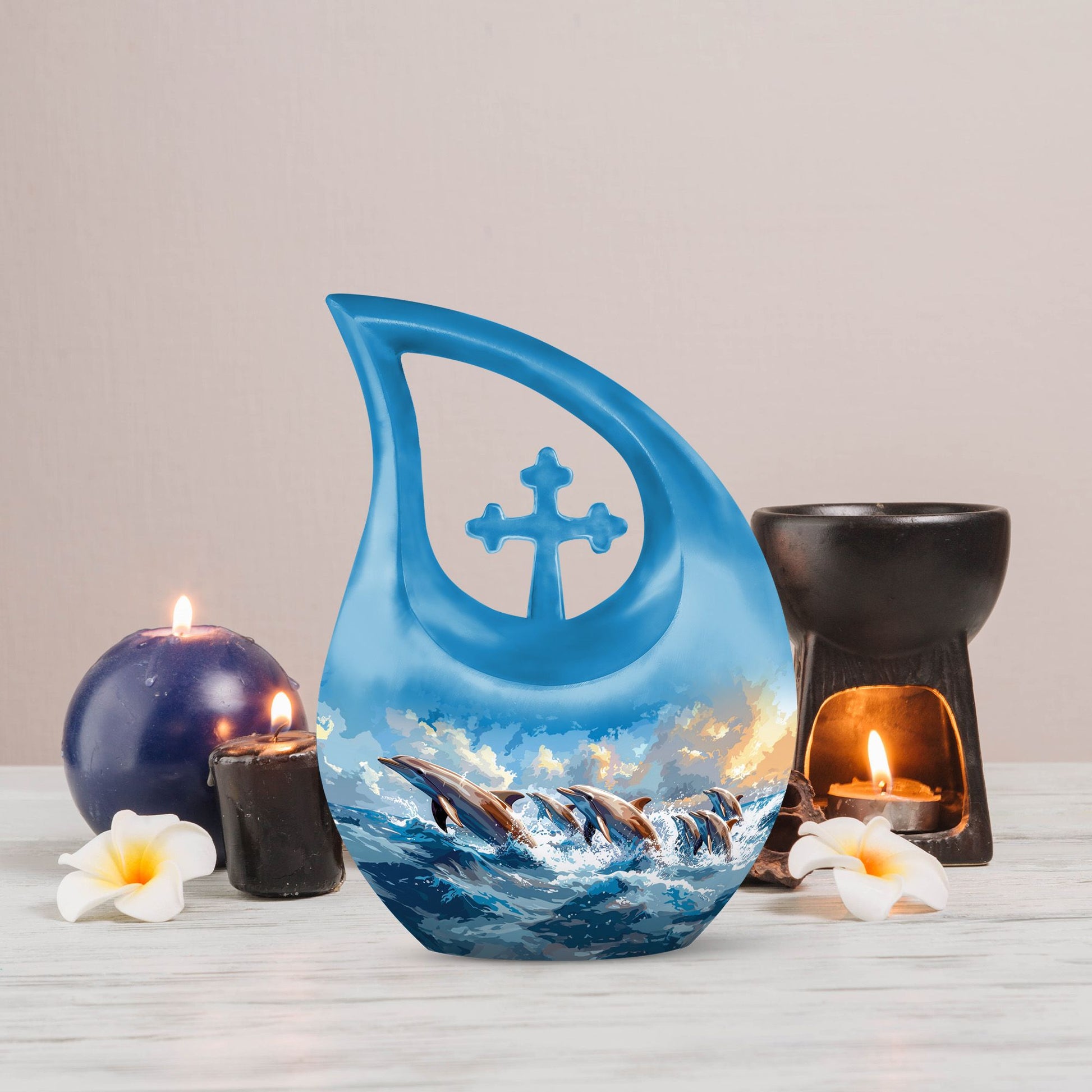 Skyward Dolphin Leap Urn, 