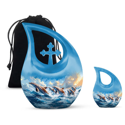 Skyward Dolphin Leap Urn, 
