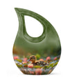 Duck Urn For Ashes Adult Men - Floral Cremation Ashes Urn