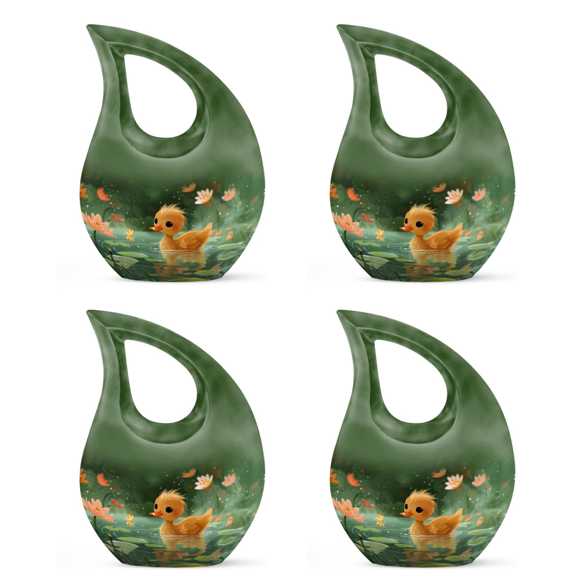 Animated Duckling's Urn For Adults - Duck Funeral Cremation Urn For Ashes