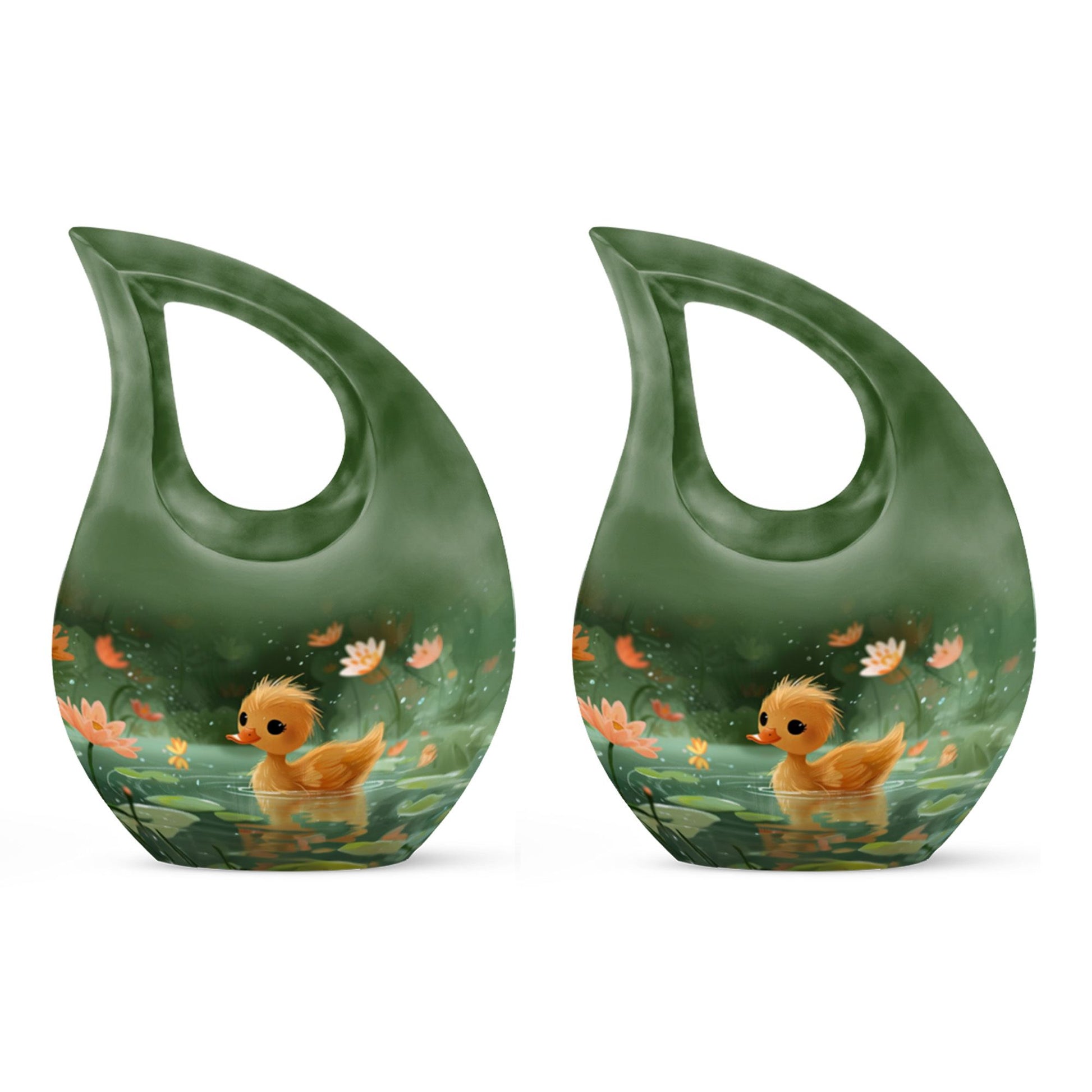 Animated Duckling's Urn For Adults - Duck Funeral Cremation Urn For Ashes
