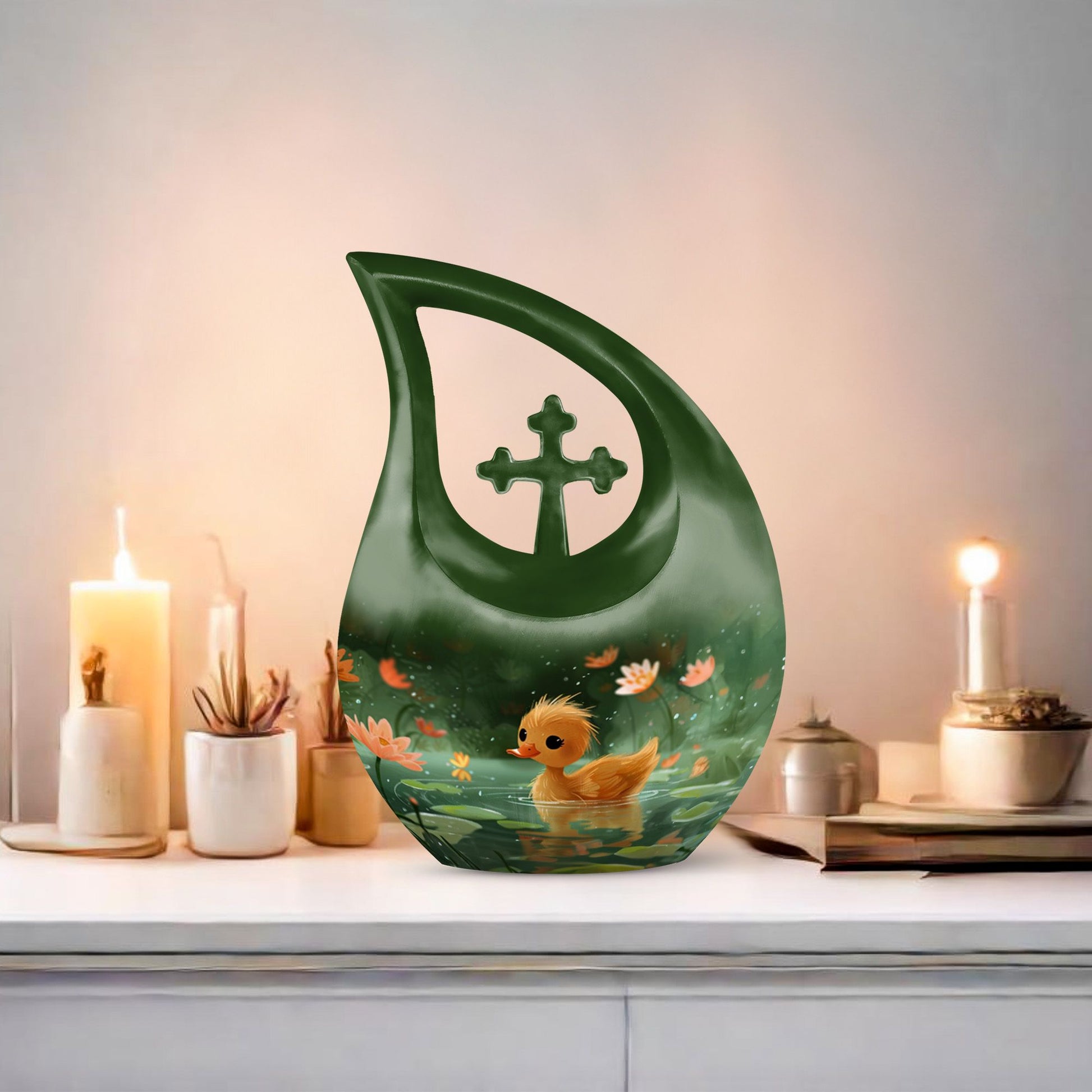 Duckling's Floral Kingdom Urn, 