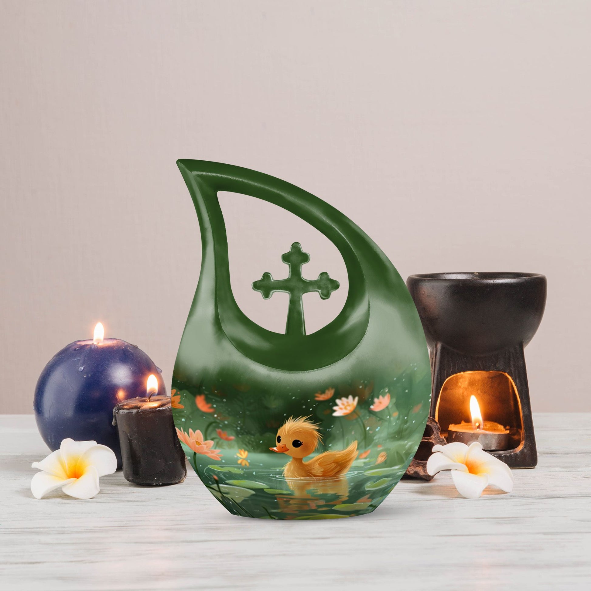 Duckling's Floral Kingdom Urn, 