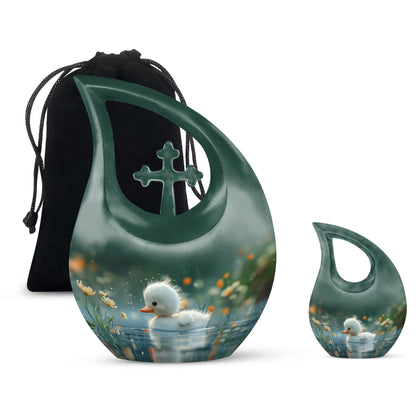 Personalized Bird Memorial Urn for Women - 10-inch, 200 cu in - Yatskia
