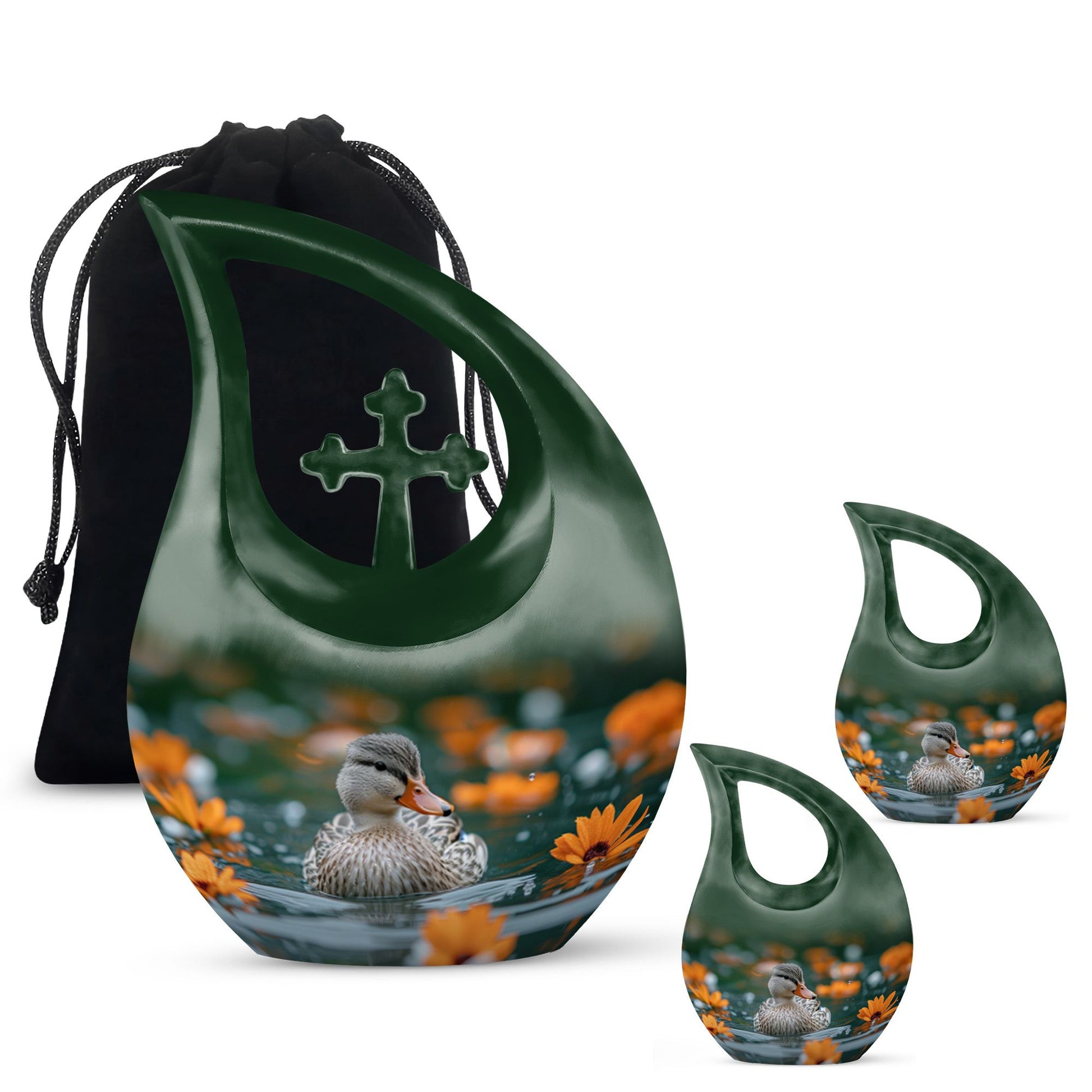 Duck Urn Memorial For Women - Funeral Cremation Urn For Ashes