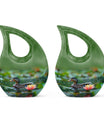 Duck Funeral Urn For Ashes - Green Cremation Urn For Men & Women