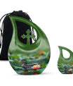 Duck Funeral Urn For Ashes - Green Cremation Urn For Men & Women