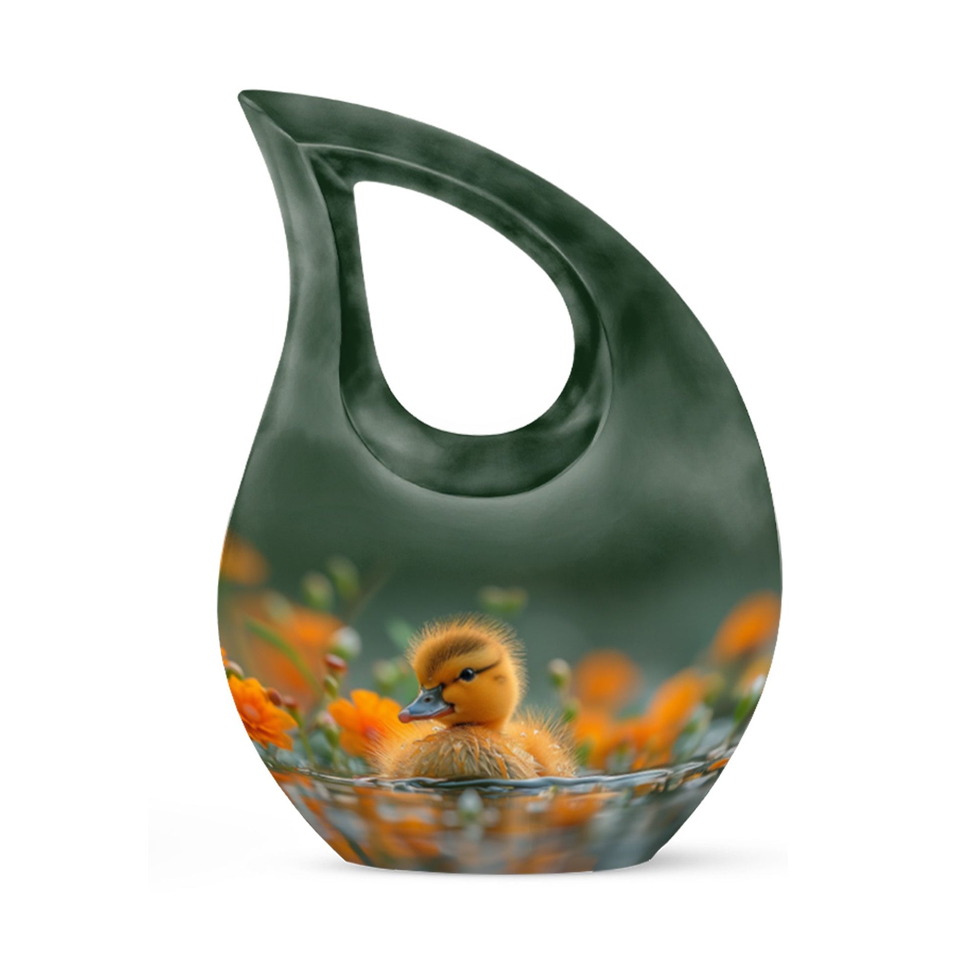Golden Duckling Memorial Urn Set - Duck Cremation Urn For Ashes