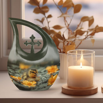 10-inch Duckling's Sunset Bloom Urn 