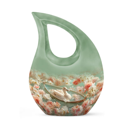 10-inch Duck's Floral Voyage memorial urn