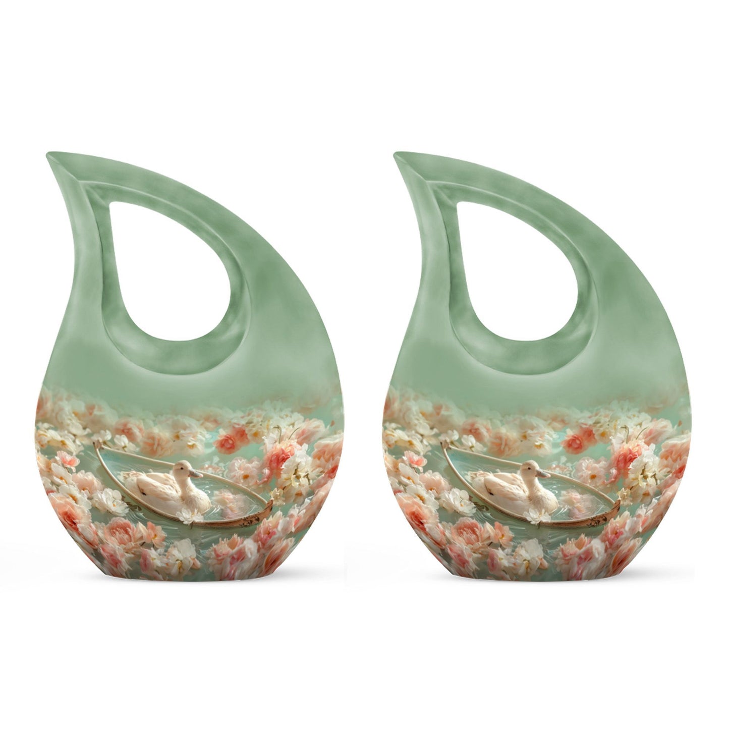 10-inch Duck's Floral Voyage memorial urn