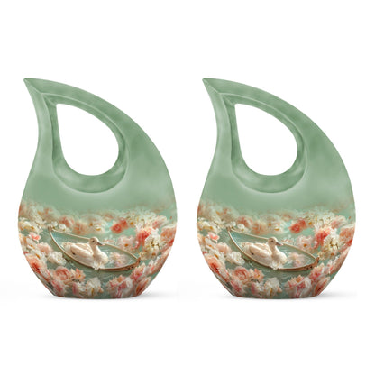 10-inch Duck's Floral Voyage memorial urn