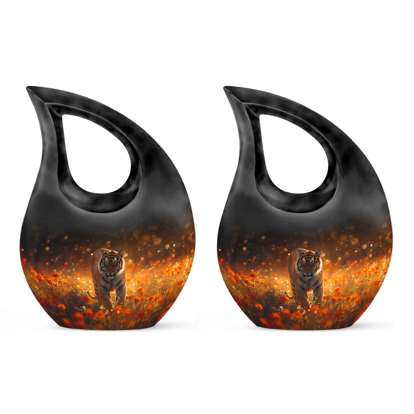 Personalized Tiger Cremation Urn for Human Ashes - 10-inch, 200 cu in - Yatskia