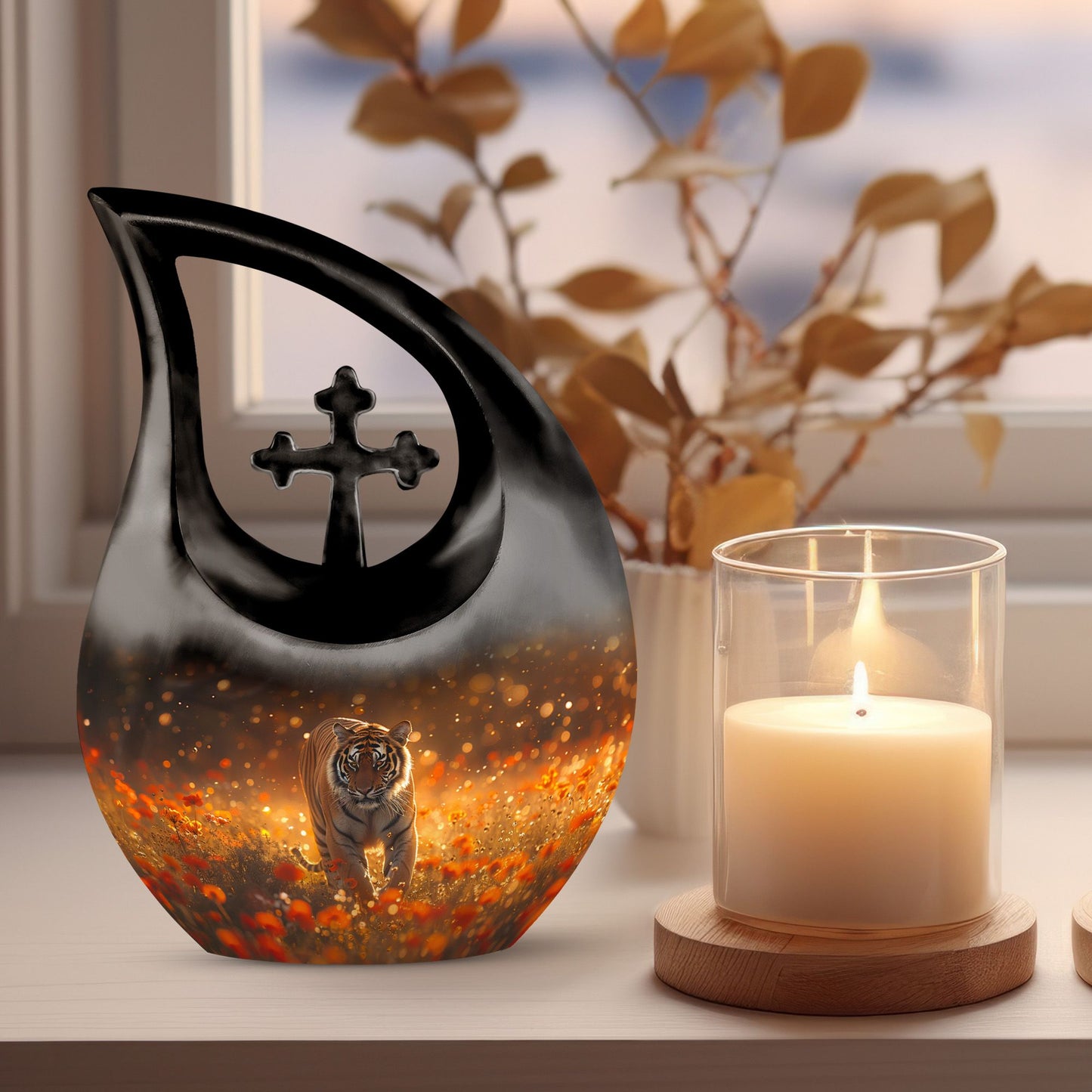 10-inch Sunset Tiger Solace Urn 