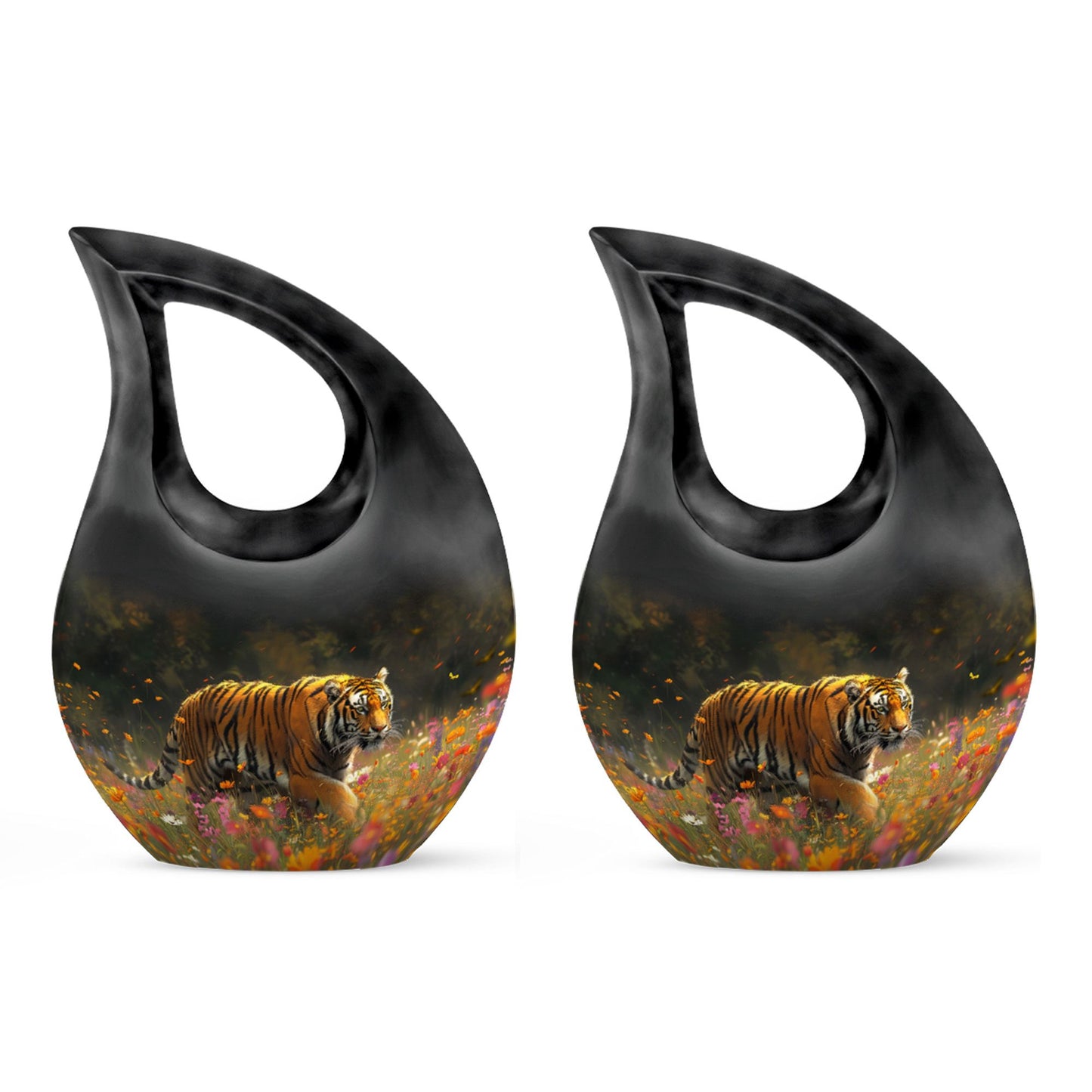 Personalized Tiger Keepsake Urn for Human Ashes - 10-inch, 200 cu in - Yatskia