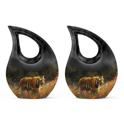 Personalized Tiger Keepsake Urn for Human Ashes - 10-inch, 200 cu in - Yatskia