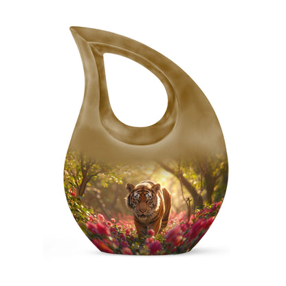 Personalized Tiger Cremation Urn for Human Ashes - 10-inch, 200 cu in - Yatskia