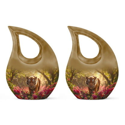 Aluminium Tiger's Floral Domain Urn 