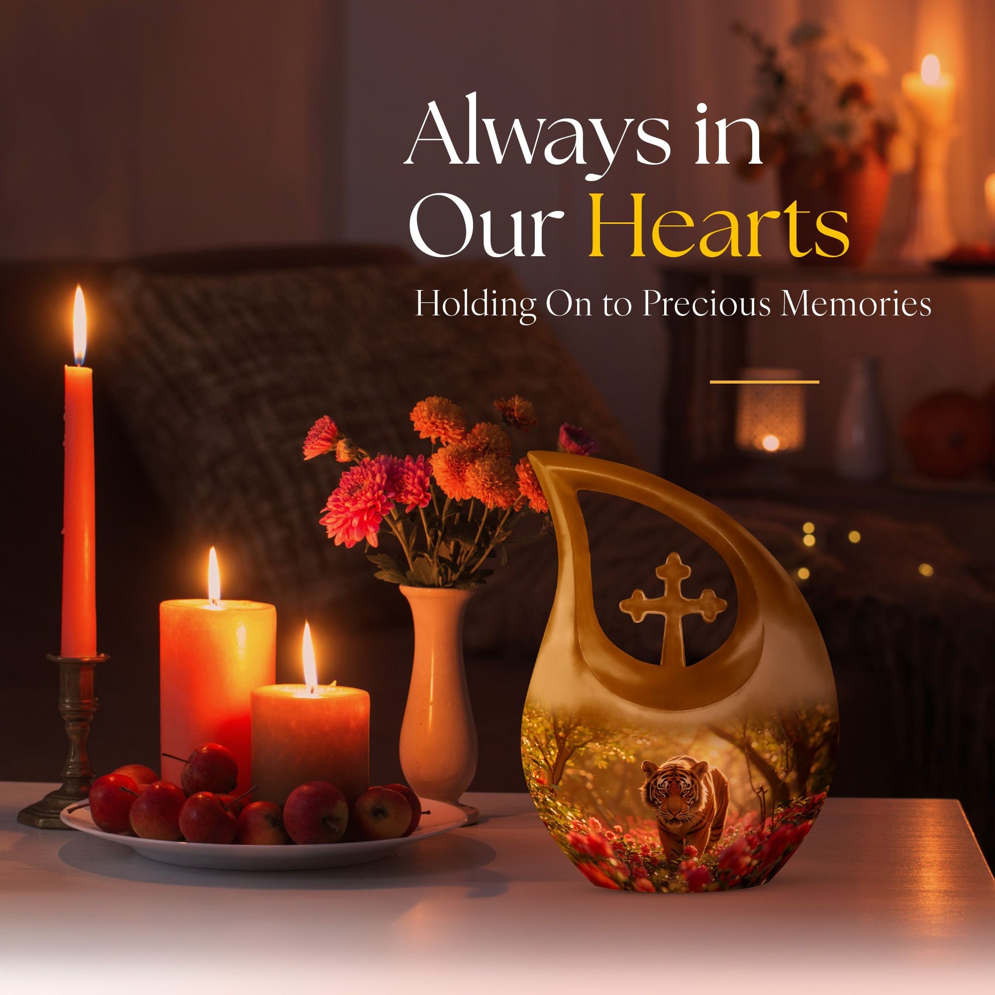 Aluminium Tiger's Floral Domain Urn 