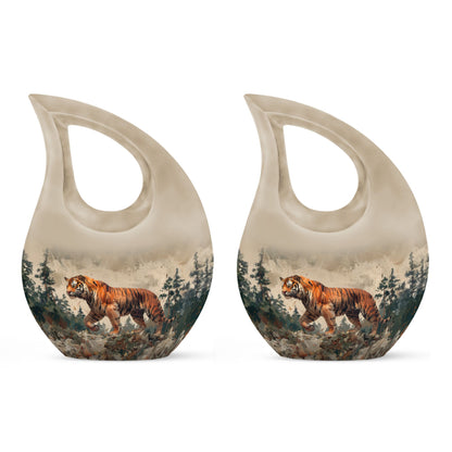 Personalized Tiger Cremation Urn for Adults - 10-inch, 200 cu in - Yatskia