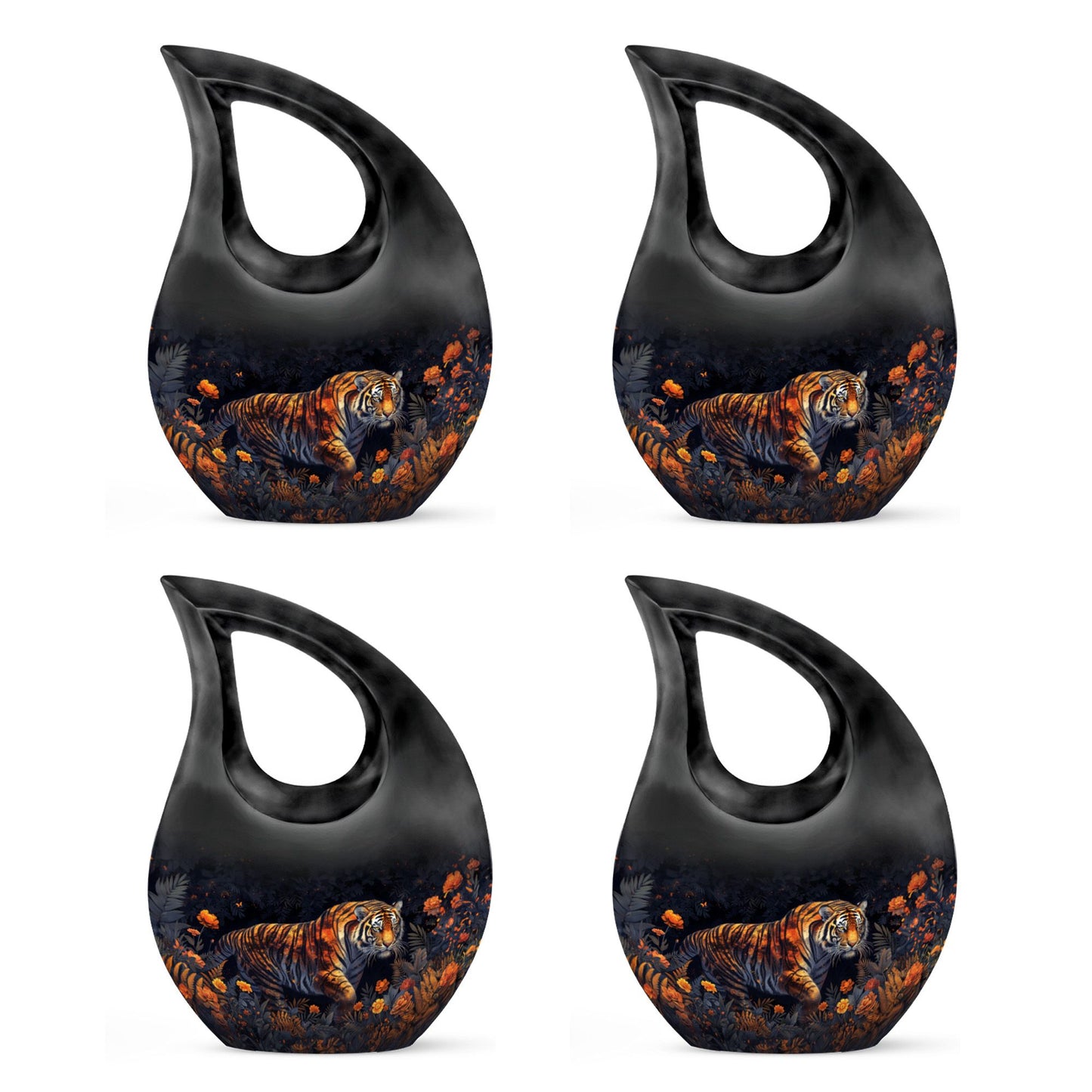 Personalized Tiger Cremation Urn for Human Ashes - 10-inch, 200 cu in - Yatskia