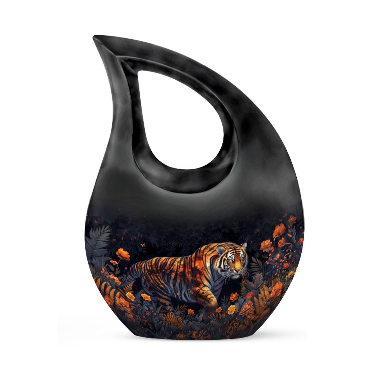 10 Inch Midnight Blossoms Urn 