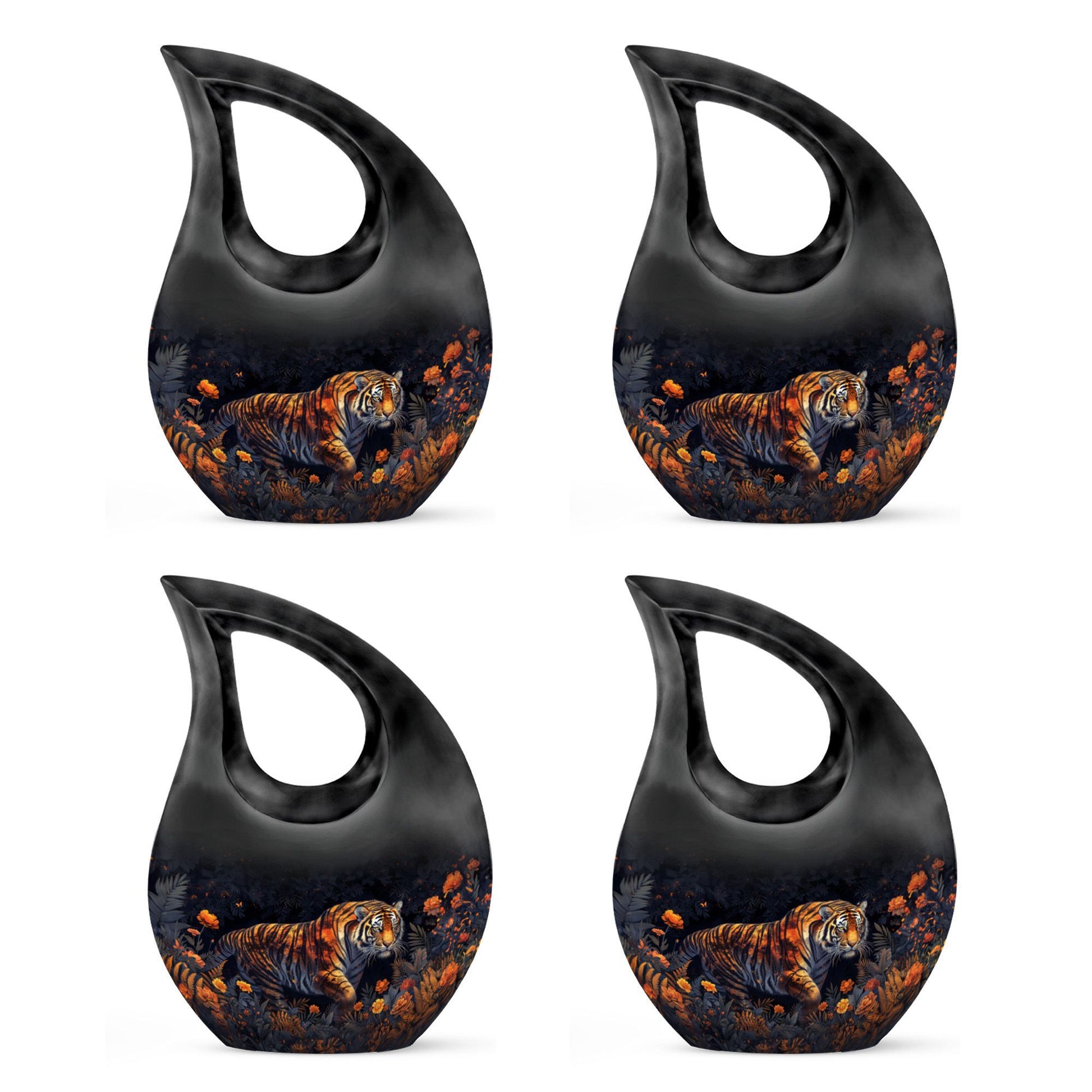 10 Inch Midnight Blossoms Urn 