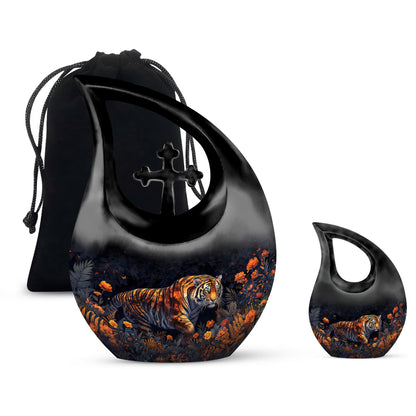 10 Inch Midnight Blossoms Urn 