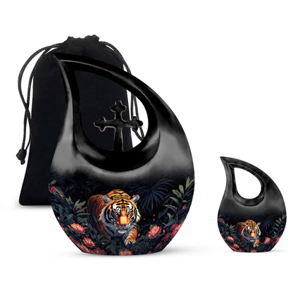 10-inch floral predator urn
