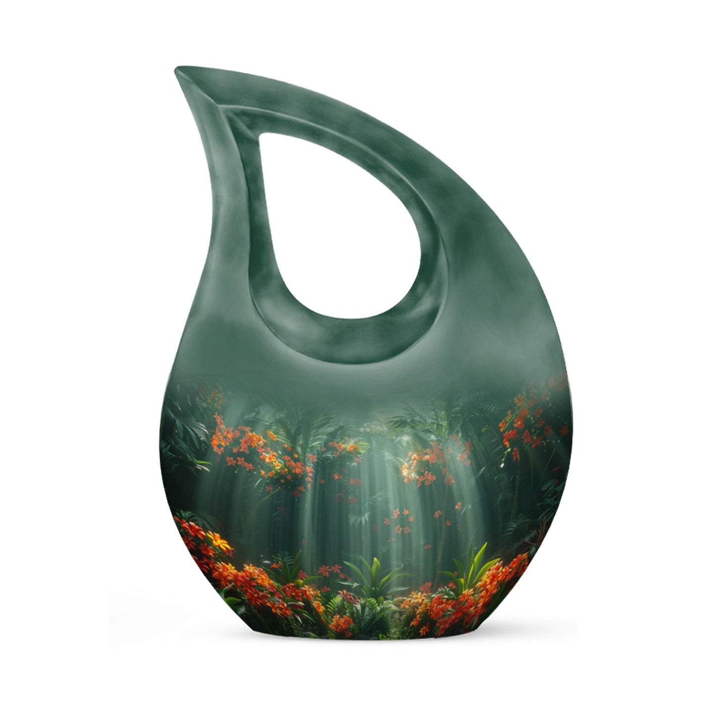 Tropical Radiance Cross Drop 10 Inch Aluminium Memorial Urn