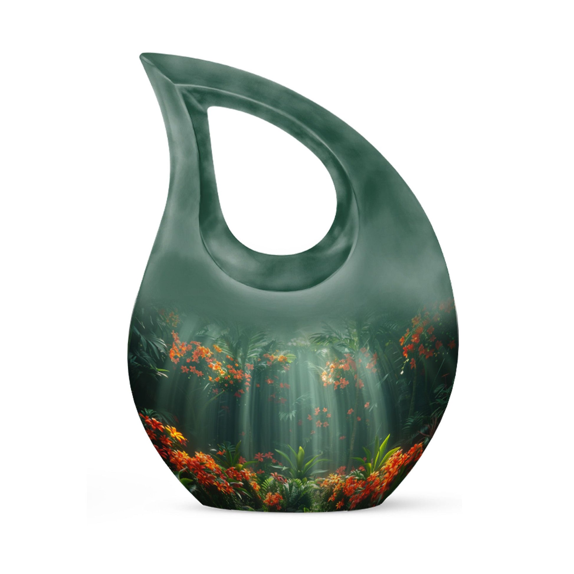Tropical Radiance Cross Drop 10 Inch Aluminium Memorial Urn