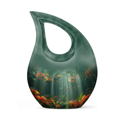 Tropical Radiance Cross Drop 10 Inch Aluminium Memorial Urn