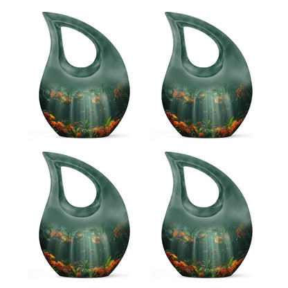 Tropical Radiance Cross Drop 10 Inch Aluminium Memorial Urn