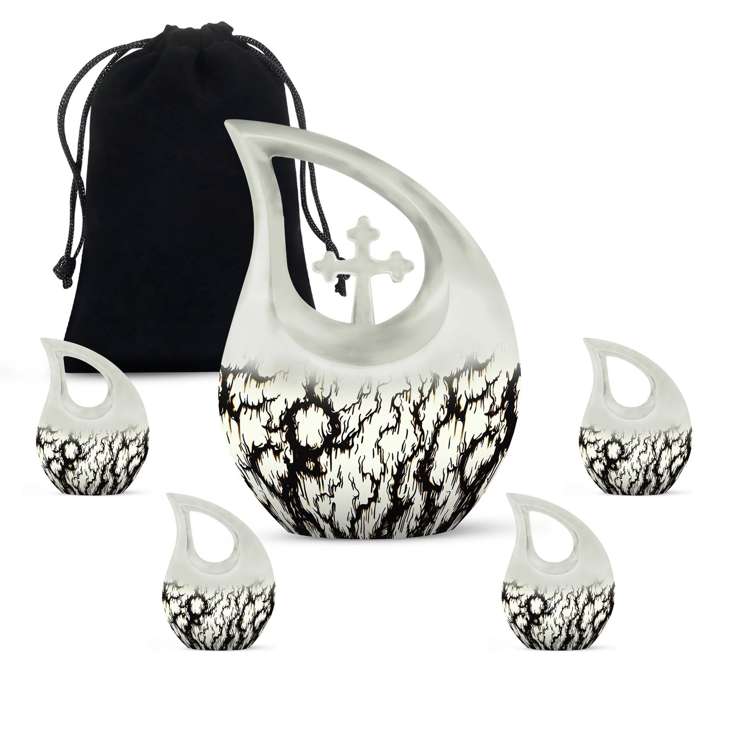 10-inch Ink Rorschach urn